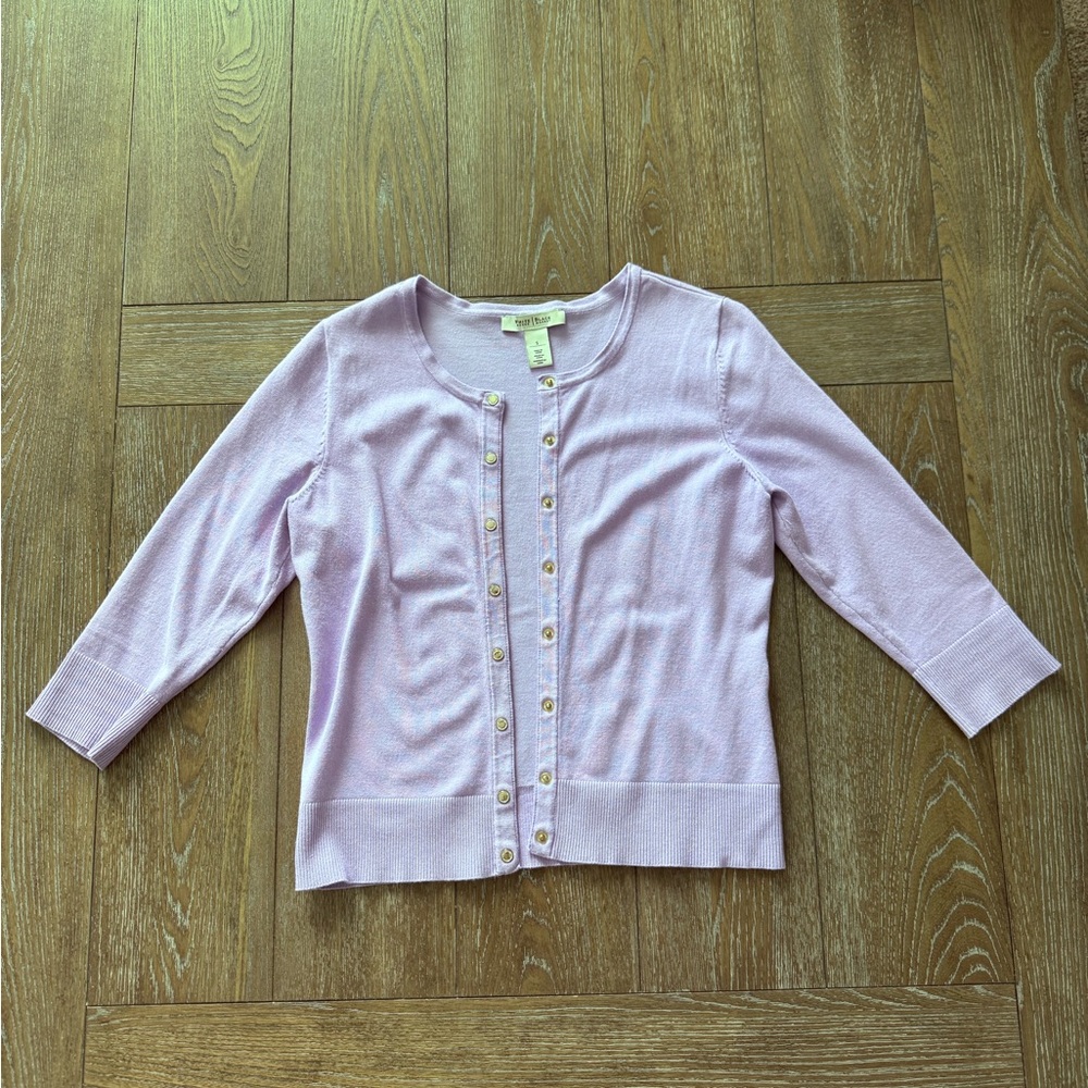 EUC White House Black Market Lilac Cardigan